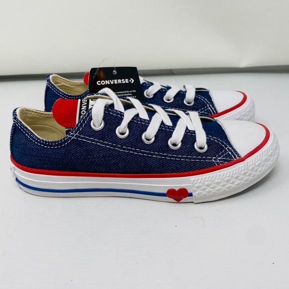 denim heart converse